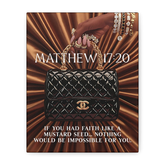 Matthew 17:20 Canvas Wall Art — Faith Like a Mustard Seed