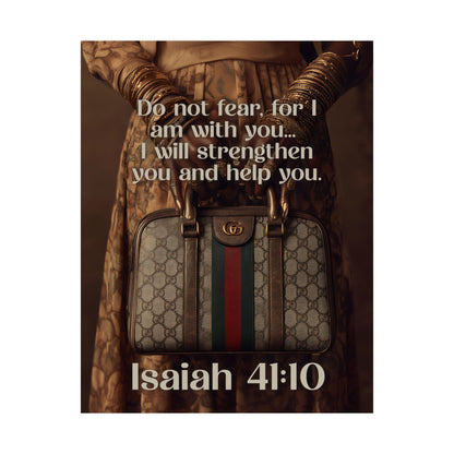 Isaiah 41:10 Christian Poster — "Do Not Fear, I Am With You" Matte Vertical Wall Art