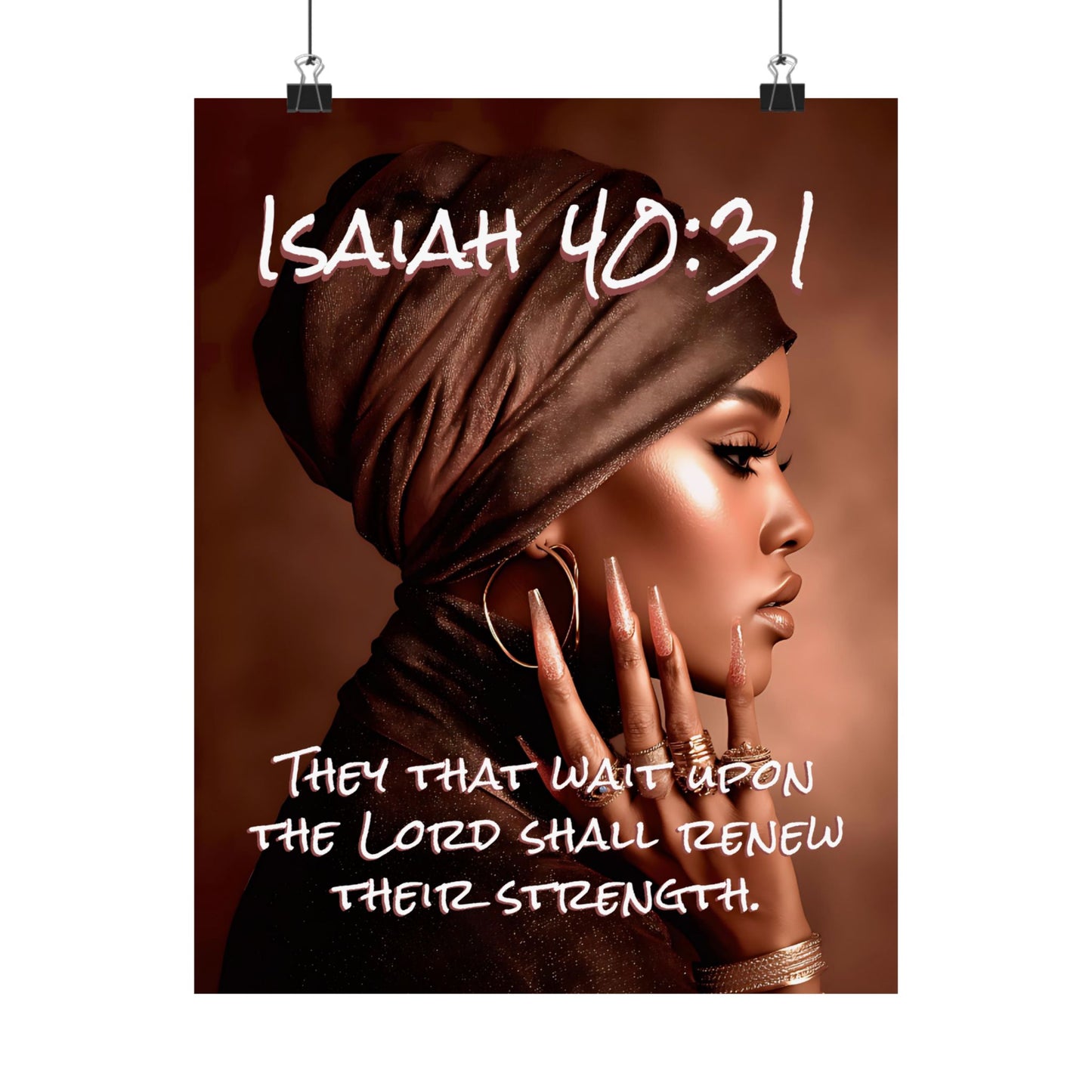 Isaiah 40:31 “They that wait upon the Lord shall renew their strength.”-Matte Vertical Poster