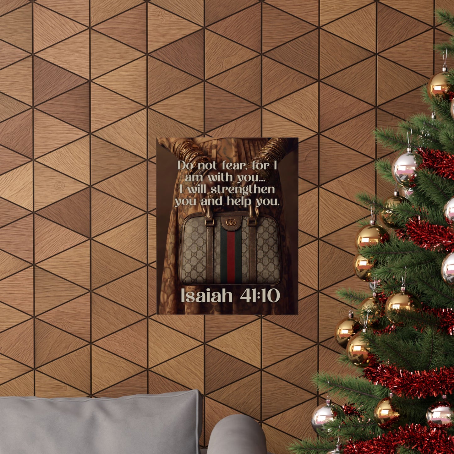 Isaiah 41:10 Christian Poster — "Do Not Fear, I Am With You" Matte Vertical Wall Art