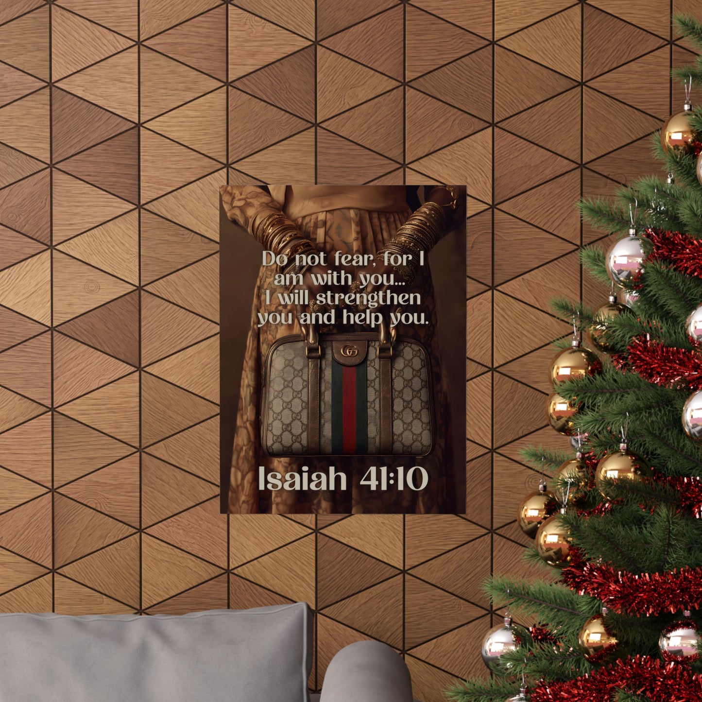 Isaiah 41:10 Christian Poster — "Do Not Fear, I Am With You" Matte Vertical Wall Art