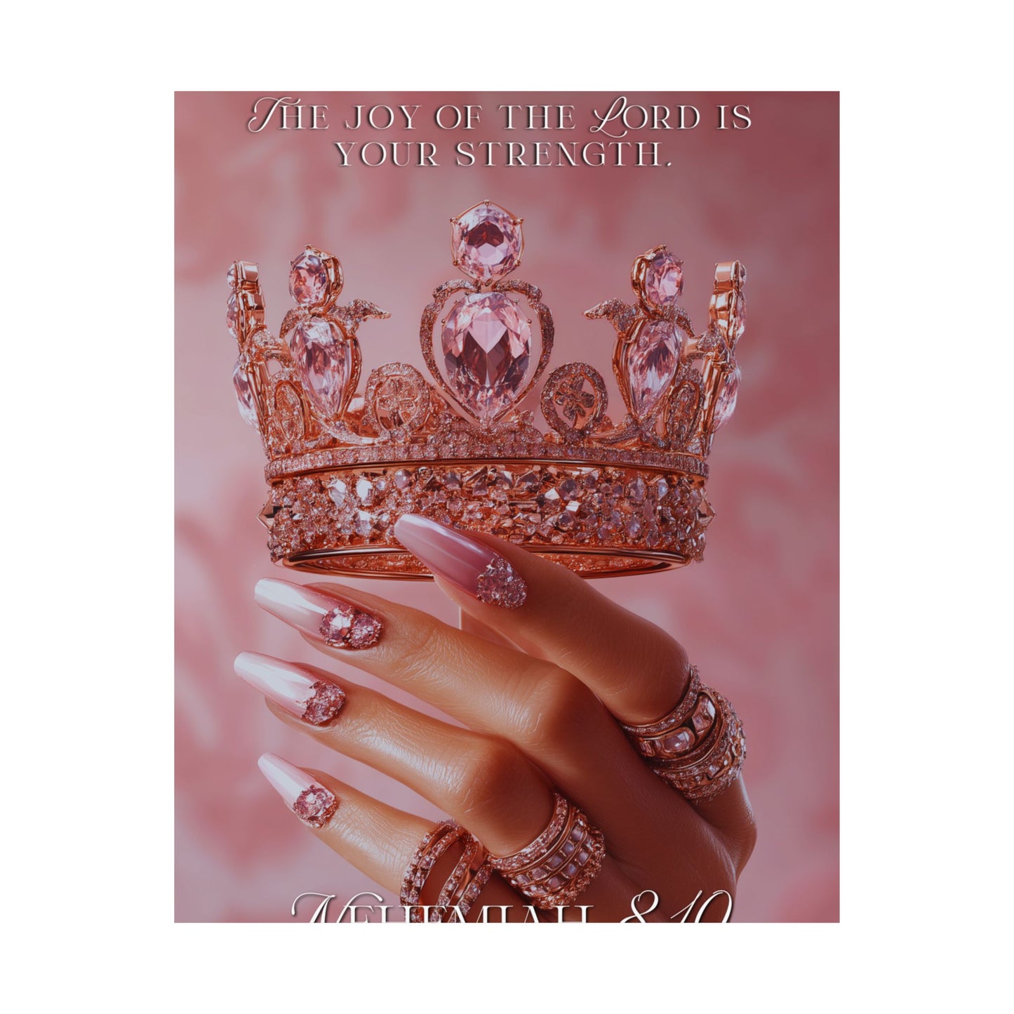 Nehemiah 8:10 Matte poster — "The Joy of the Lord is Your Strength"