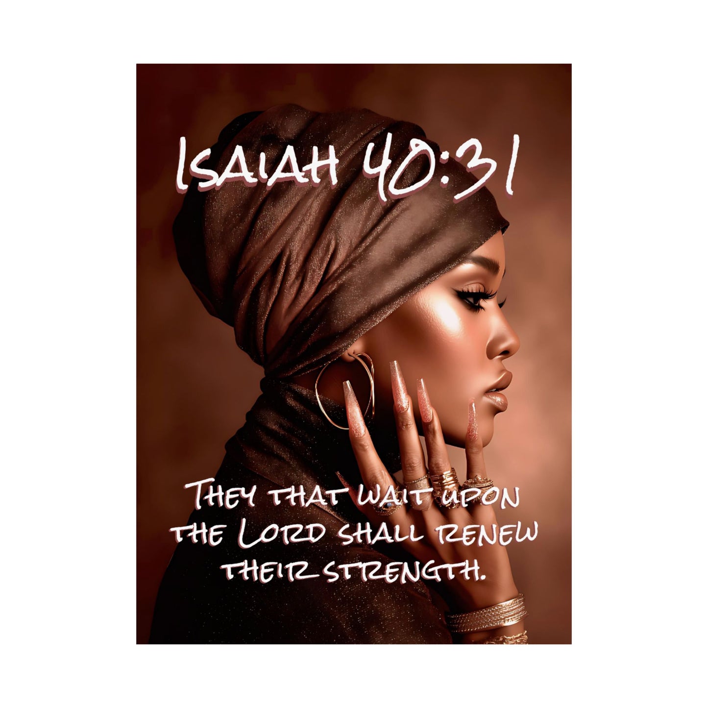 Isaiah 40:31 “They that wait upon the Lord shall renew their strength.”-Matte Vertical Poster