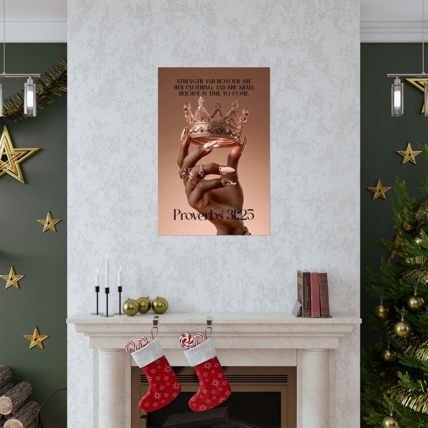 Proverbs 31:25 Matte Poster — “Strength and honour are her clothing; and she shall rejoice in time to come.”