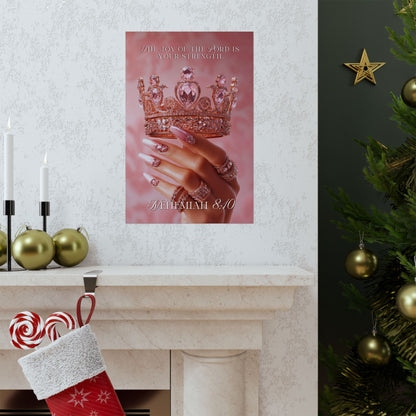 Nehemiah 8:10 Matte poster — "The Joy of the Lord is Your Strength"