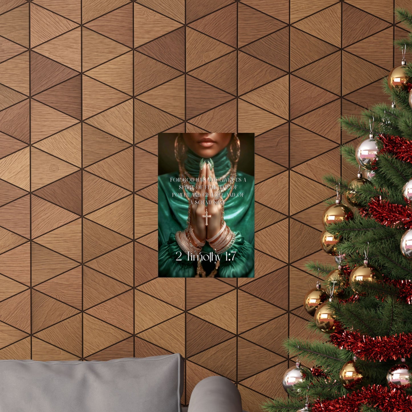 2 Timothy 1:7 - Matte Poster "For God has not given us a spirit of fear..."