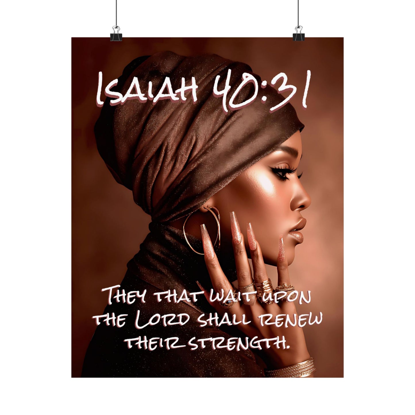 Isaiah 40:31 “They that wait upon the Lord shall renew their strength.”-Matte Vertical Poster