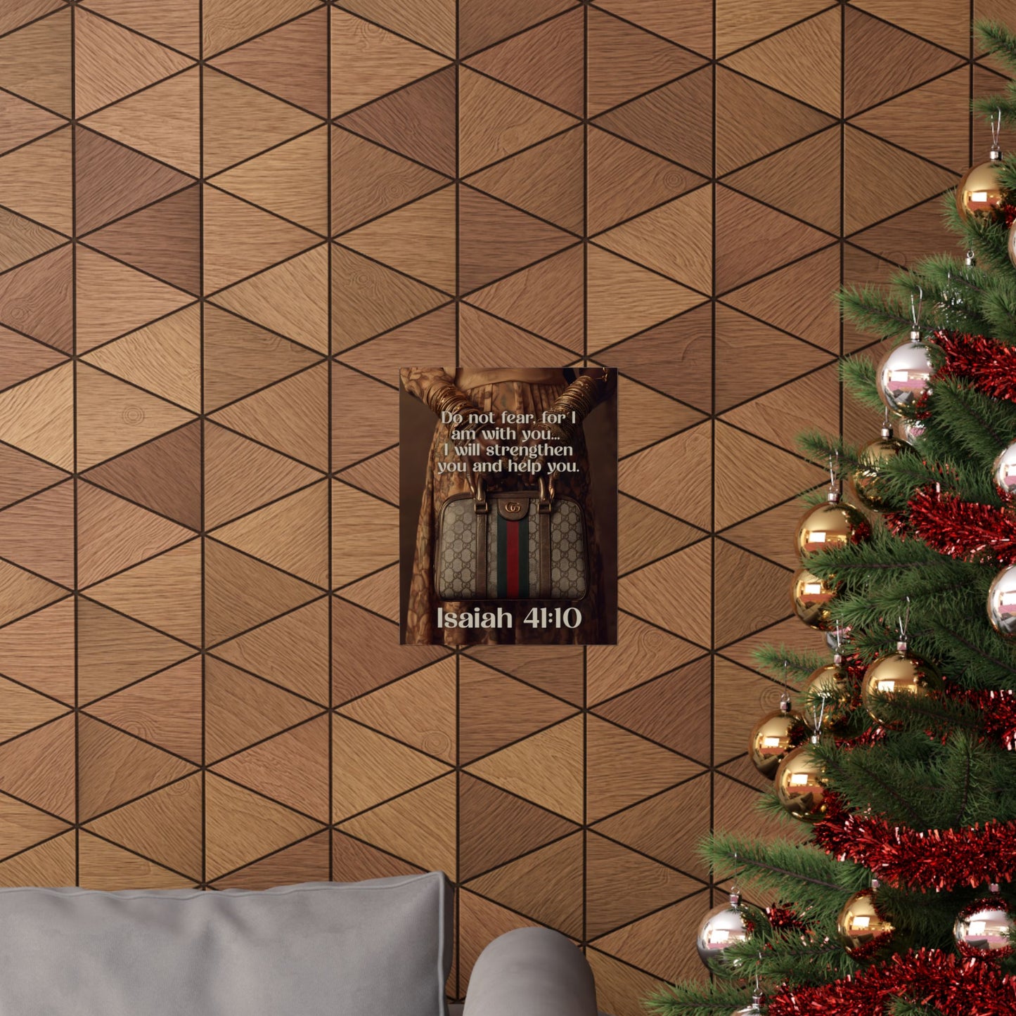 Isaiah 41:10 Christian Poster — "Do Not Fear, I Am With You" Matte Vertical Wall Art