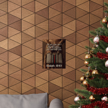 Isaiah 41:10 Christian Poster — "Do Not Fear, I Am With You" Matte Vertical Wall Art