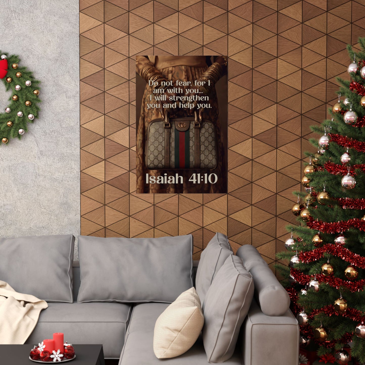 Isaiah 41:10 Christian Poster — "Do Not Fear, I Am With You" Matte Vertical Wall Art