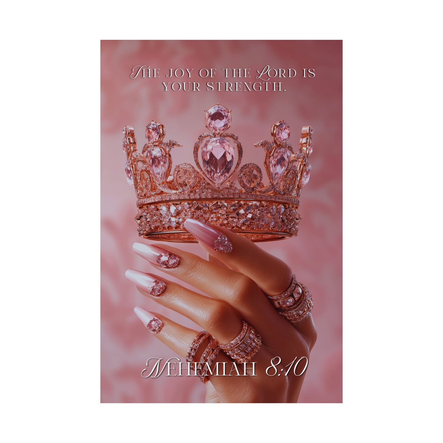 Nehemiah 8:10 Matte poster — "The Joy of the Lord is Your Strength"