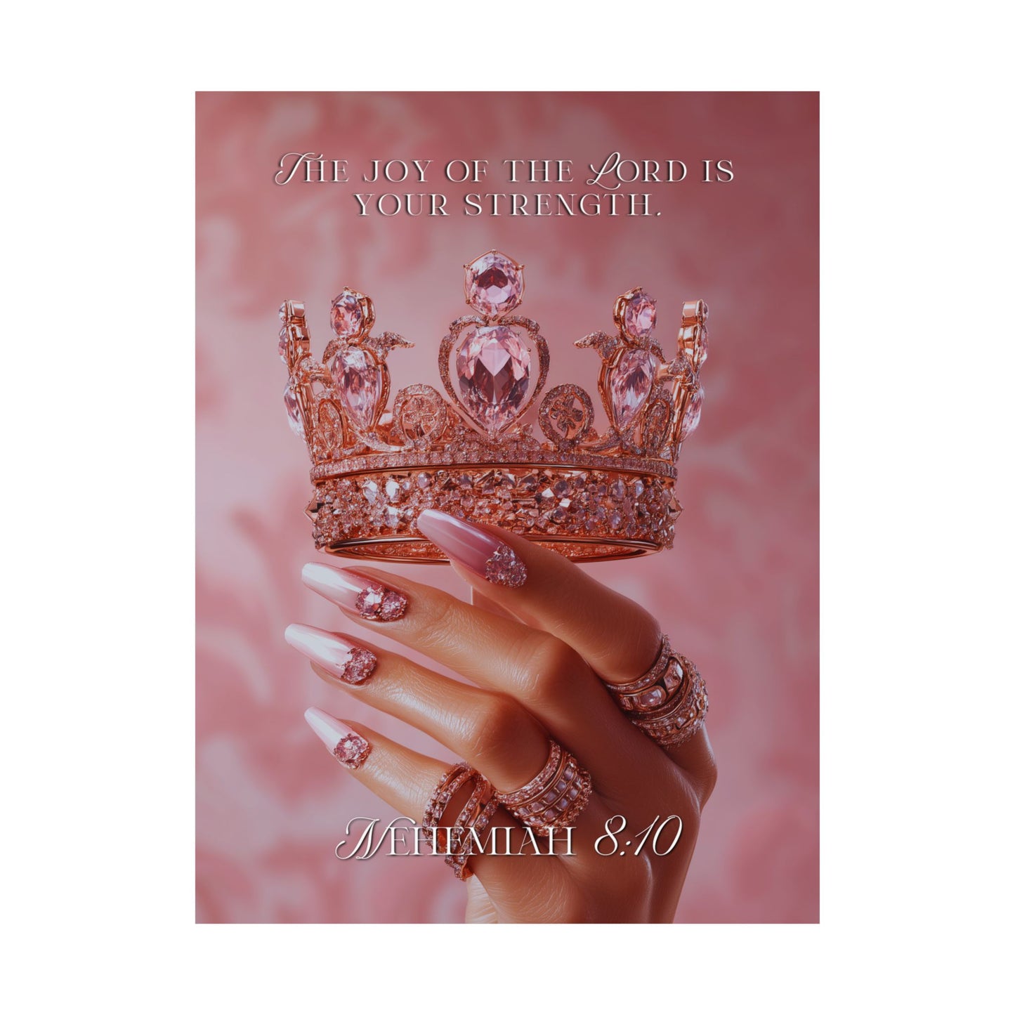 Nehemiah 8:10 Matte poster — "The Joy of the Lord is Your Strength"