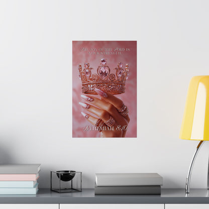 Nehemiah 8:10 Matte poster — "The Joy of the Lord is Your Strength"