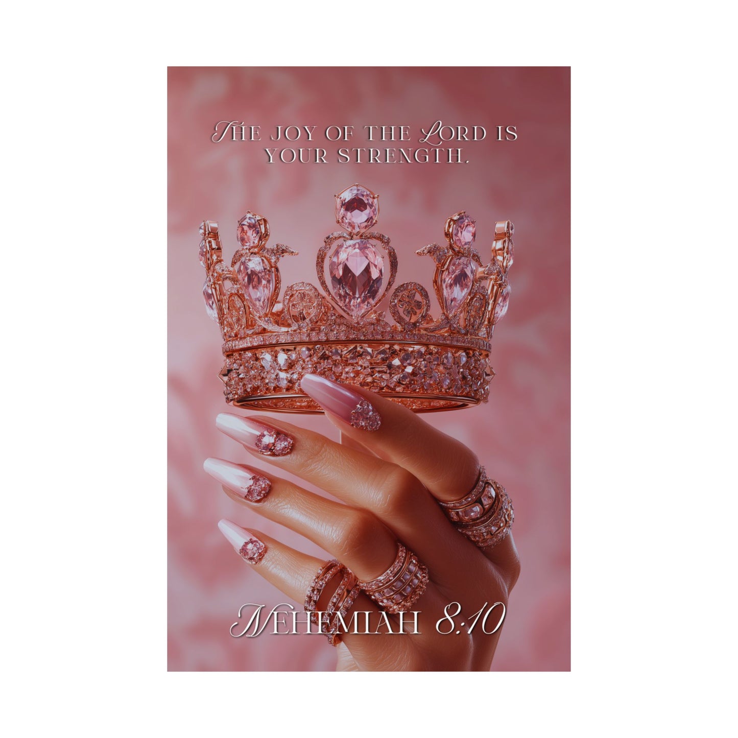 Nehemiah 8:10 Matte poster — "The Joy of the Lord is Your Strength"