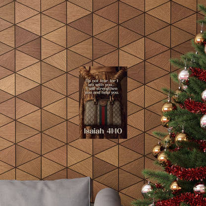 Isaiah 41:10 Christian Poster — "Do Not Fear, I Am With You" Matte Vertical Wall Art